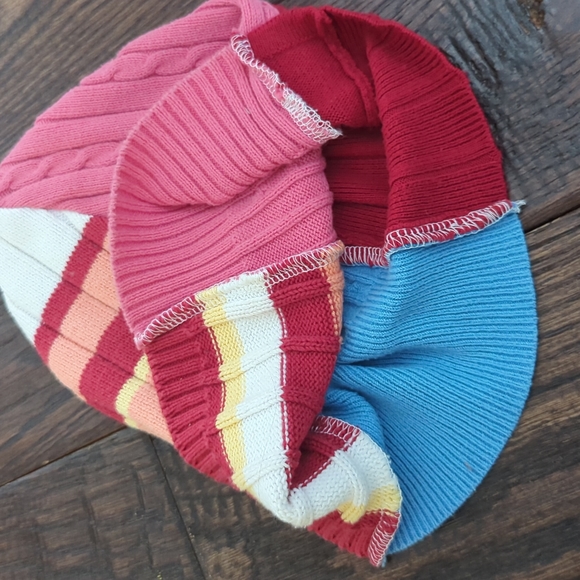 Artist-Made Upcycled Recycled Colorful Sweater Beanie Hat - Picture 7 of 10
